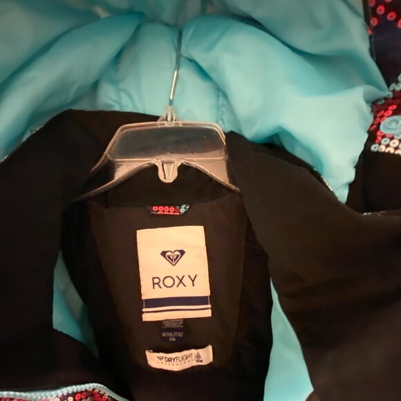 ROXY Multicolor Dot Girl's Ski Snowboard Dryflight 10K Jacket Size 16/XXL - Picture 4 of 5